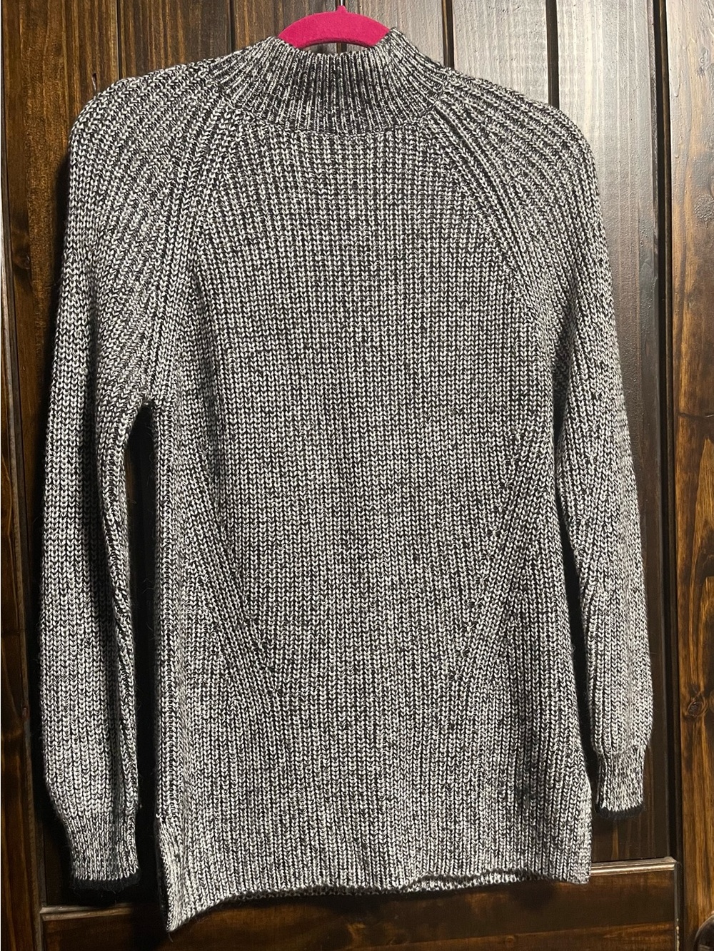 Calvin Klein Black & White Marled Turtleneck Sweater